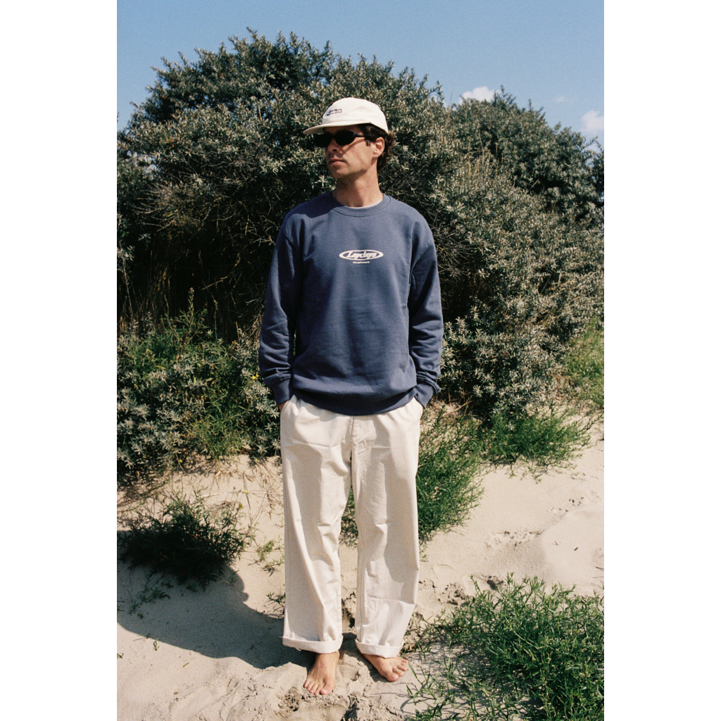 Blown-out logo Sweater Faded Blue